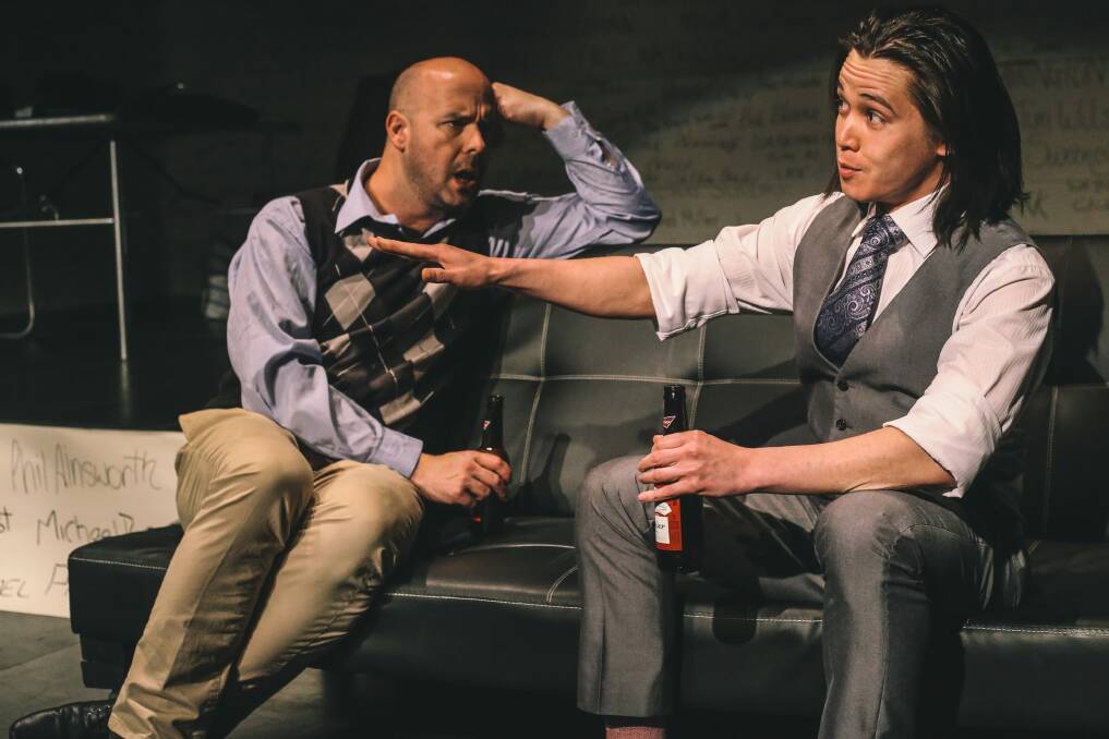 Jarrad West, left, and Will Huang in The Normal Heart. Photo: Dave McCarthy