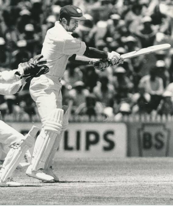 Bob Simpson batting against India in 1978. Photo: Fairfax Photographic