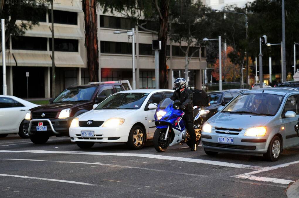 A lane-filtering trial was launched in Canberra in 2015.  Photo: Melissa Adams 