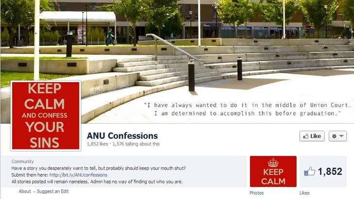 A screen shot from the ANU Confessions Facebook page.
