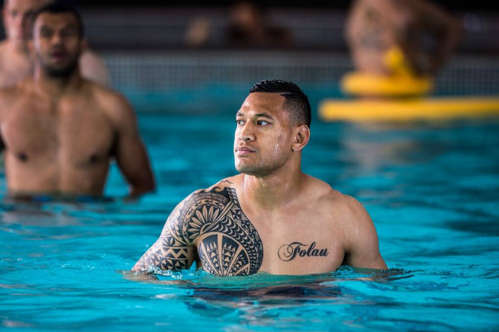 Numbers game: Israel Folau is ready to play after ankle surgery. Photo: Stuart Walmsley