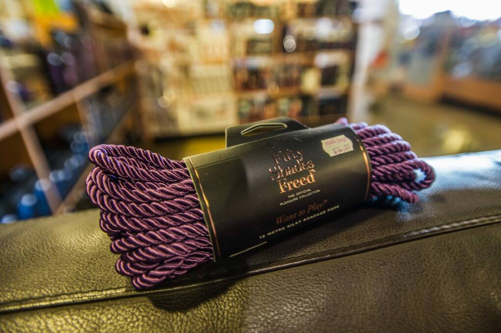 Silk bondage rope from the '50 Shades of Grey' range. Photo: karleen minney