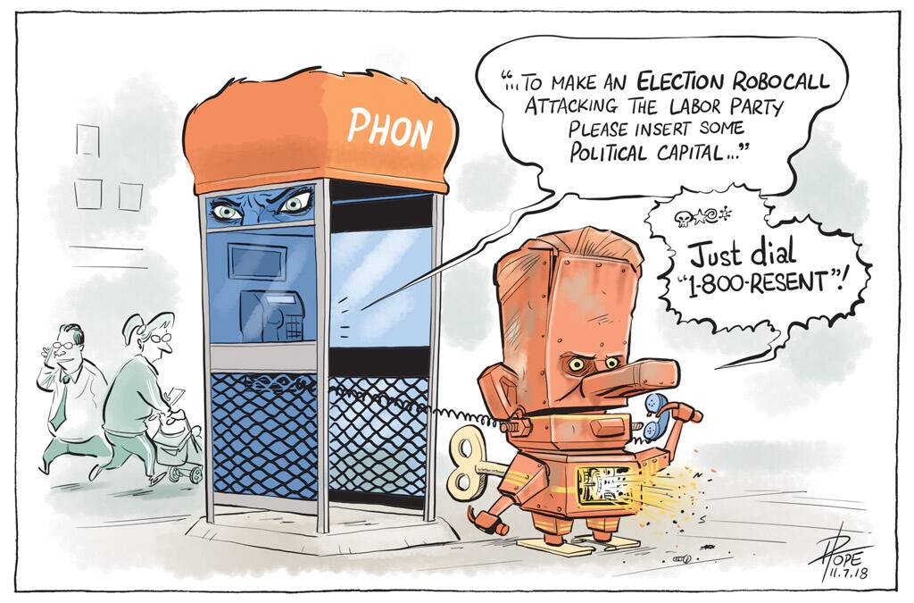 The Canberra Times editorial cartoon for Wednesday, July 11, 2018 Photo: David Pope