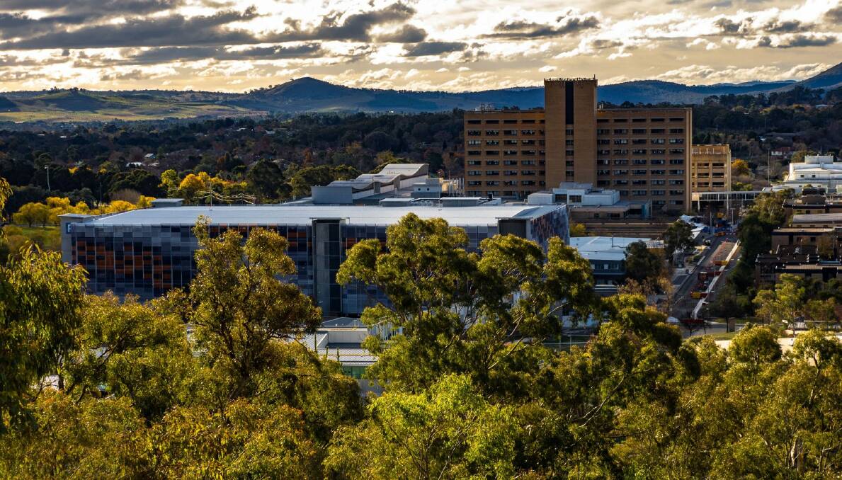 The Canberra Hospital has had occupancy rates of 91 per cent on average this year.  Photo: Graham Gall