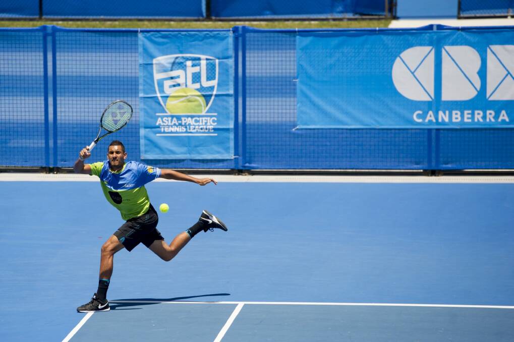 Tennis ACT officials are keen to explore options for a showcourt in Civic that could host the world's best players, including Nick Kyrgios. Photo: Jay Cronan