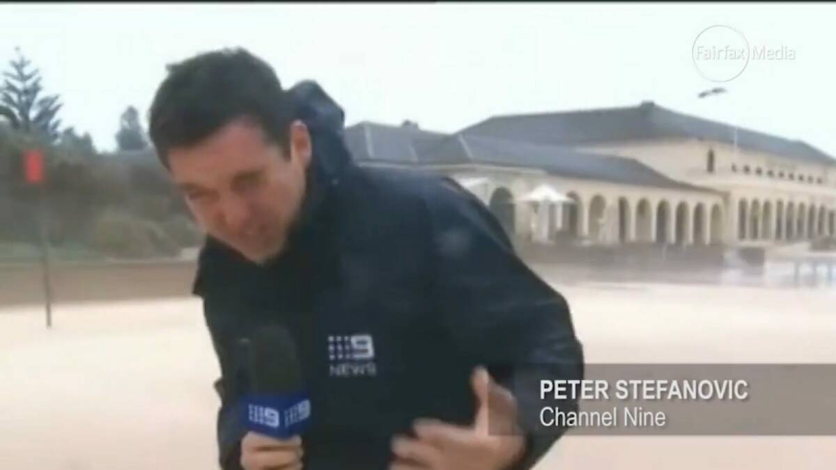 On the beach: Peter Stefanovic was forced to postpone a special birthday lunch for Sylvia Jeffreys due to weather conditions.