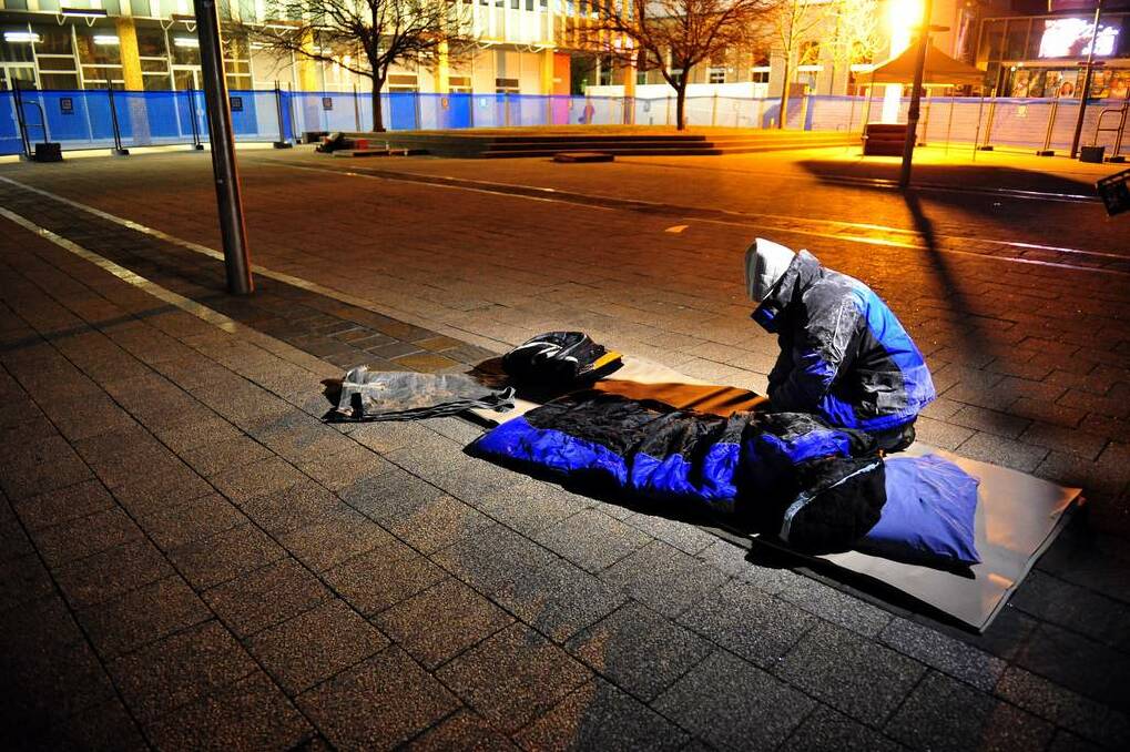 The St Vincent De Paul CEO sleepout held in Canberra last month raised money for services. Photo: Karleen Minney