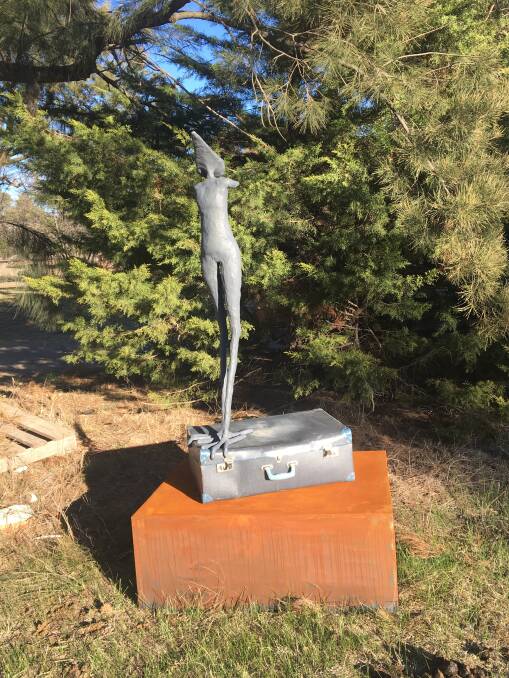 The sculpture Unattended by Sian Watson will be on display at the Canberra Airport from October 10 to 28 as part of Contour 556. Photo: Supplied