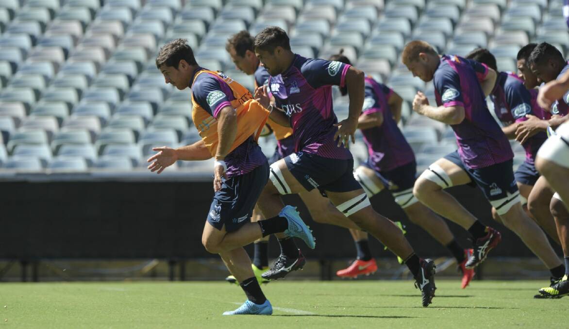 The Brumbies are preparing for a hot start to the Super Rugby season. Photo: Graham Tidy