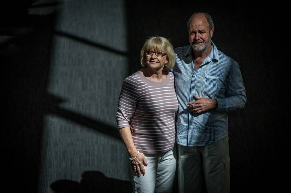Kambah dementia sufferer Gary Pertzel (pictured with wife and carer Sally) navigates the scary world of banking. Photo: Karleen Minney