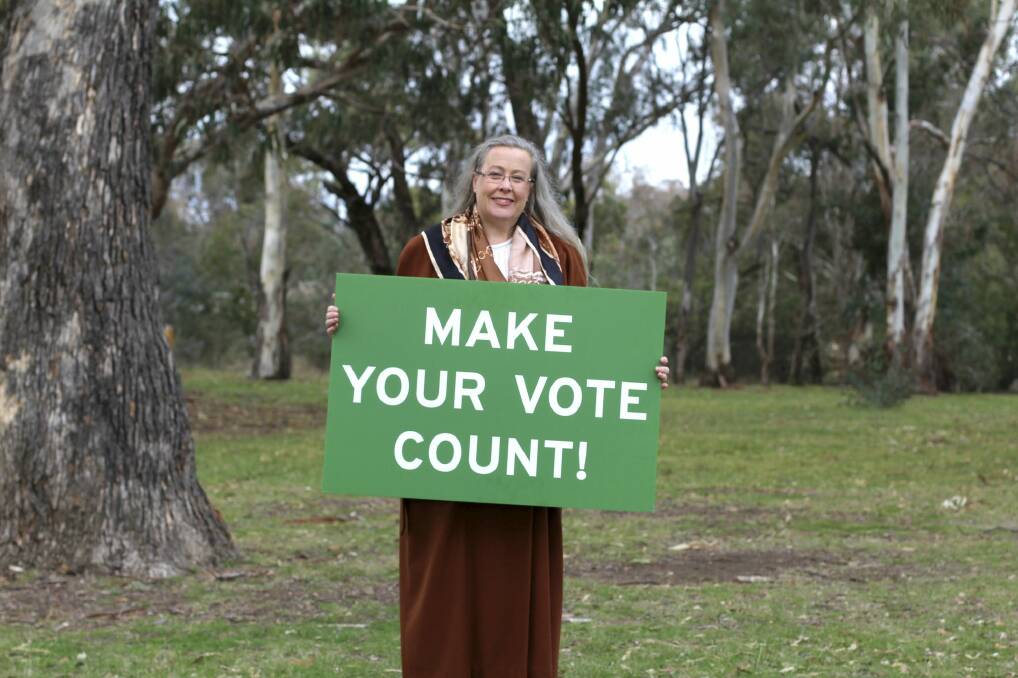 Sophie Wade from the Barton Highway Community Action Group in the lead-up to 2016 federal election. Photo: Jessica Cole