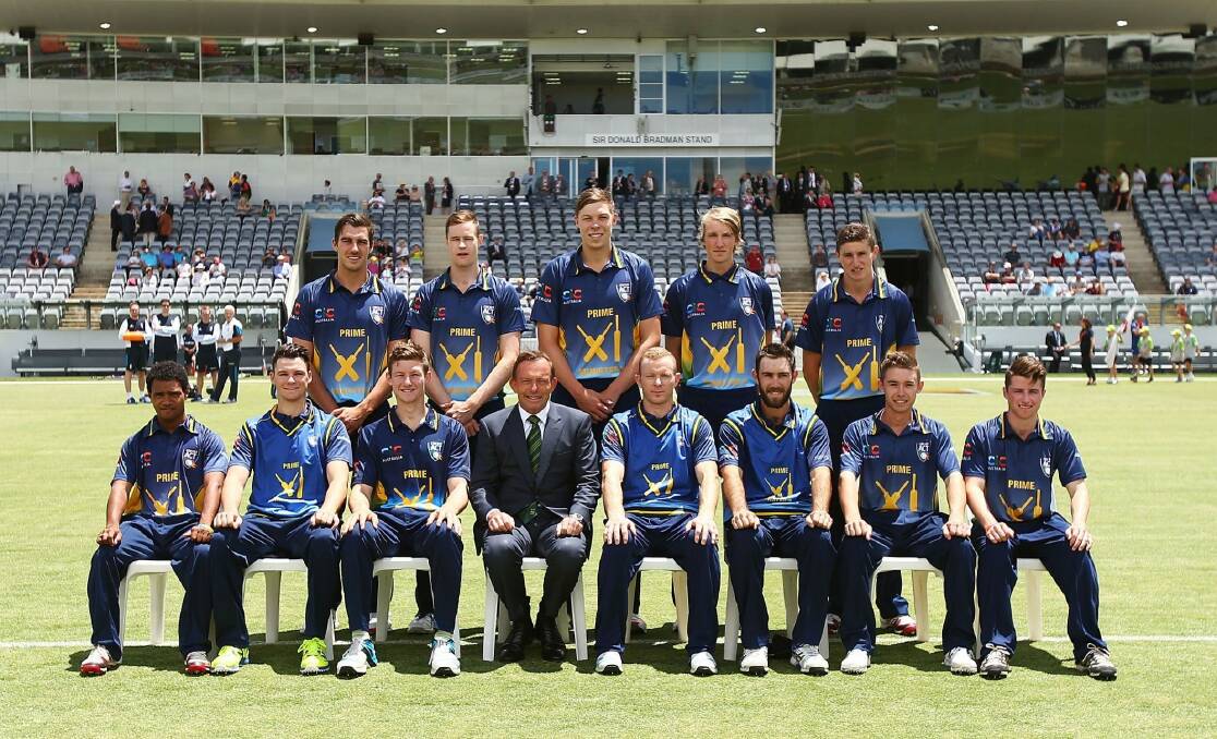 during the tour match between the Prime Ministers XI and England at Manuka Oval on January 14, 2015 in Canberra, Australia. Photo: Mark Nolan