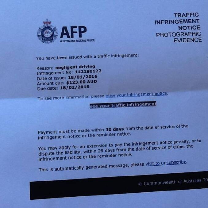 A print out of a recent email scam that was circulating. Photo: Gaye McGrath