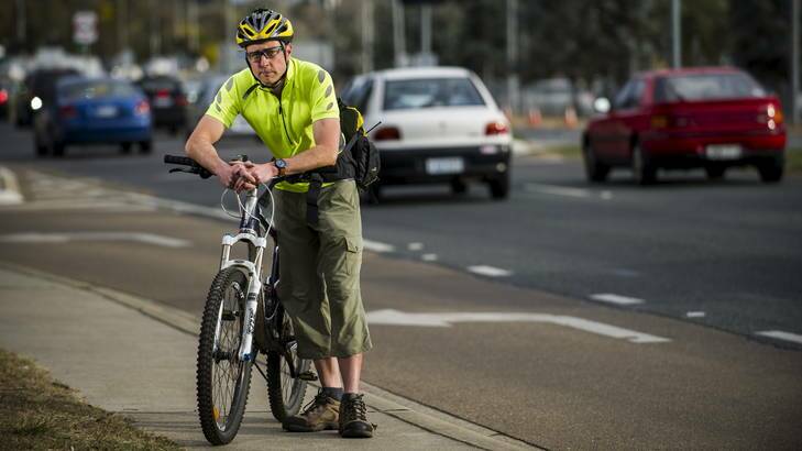 Robert Lang on Yamba Drive yesterday. The doctor has cancelled an annual Ride2Work Day event for the Canberra Hospital. Photo: Rohan Thomson