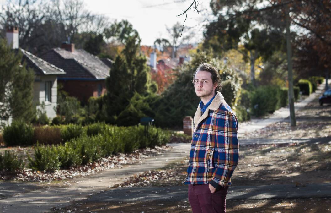 ANU student, Zyl Hovenga-Wauchope, has struggled to find a place to live every year he has lived in Canberra Photo: Elesa Kurtz