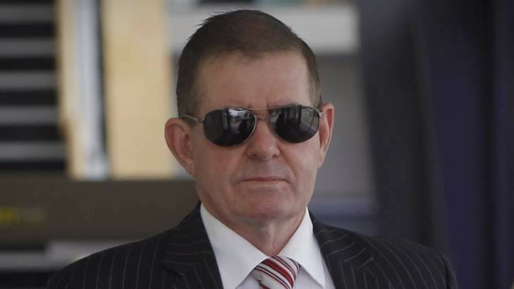 Peter Slipper departs the ACT Magistrates Court in December. Photo: Andrew Meares