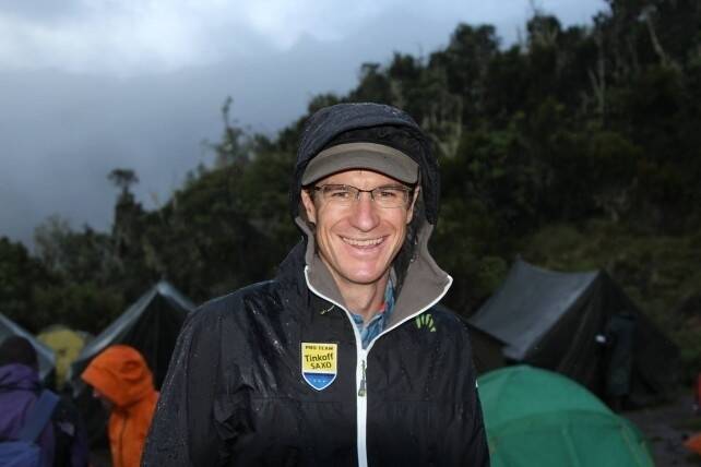 Michael Rogers, climbing Mt Kilimanjaro