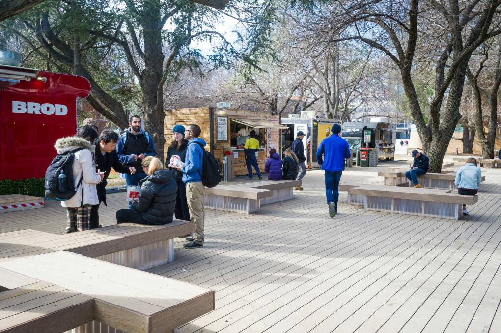 The ANU temporary pop-up village. Photo: Dion Georgopoulos