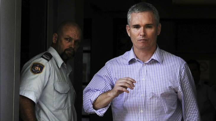 Former Federal Labor MP Craig Thomson leaves Wyong Court after being charged with fraud offences. Photo: Mick Tsikas