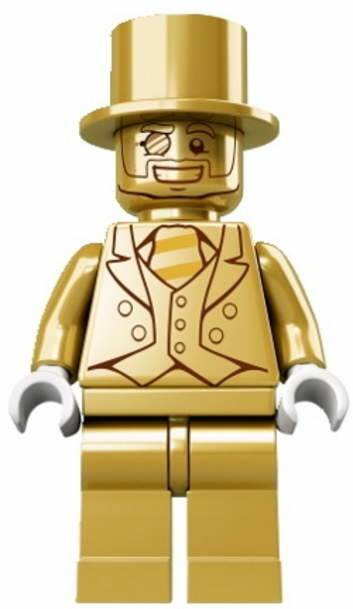 The elusive Mr Gold Lego figure - one of which was found at Tuggeranong this week. Photo: Supplied
