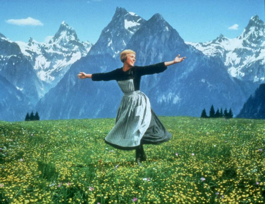 Julie Andrews in a scene from the film The Sound of Music. Photo: supplied