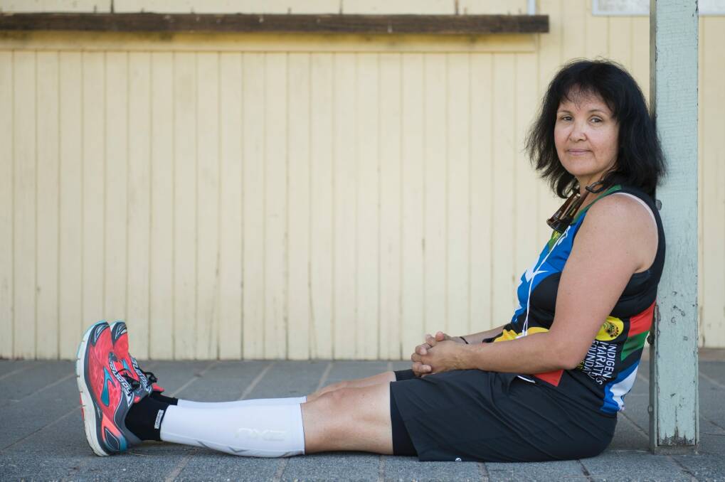 52 year old Canberra Deadly Runners member Lynn Leon is attempting her first marathon in April after less than a year of serious running. Photo Jay Cronan Photo: Jay Cronan