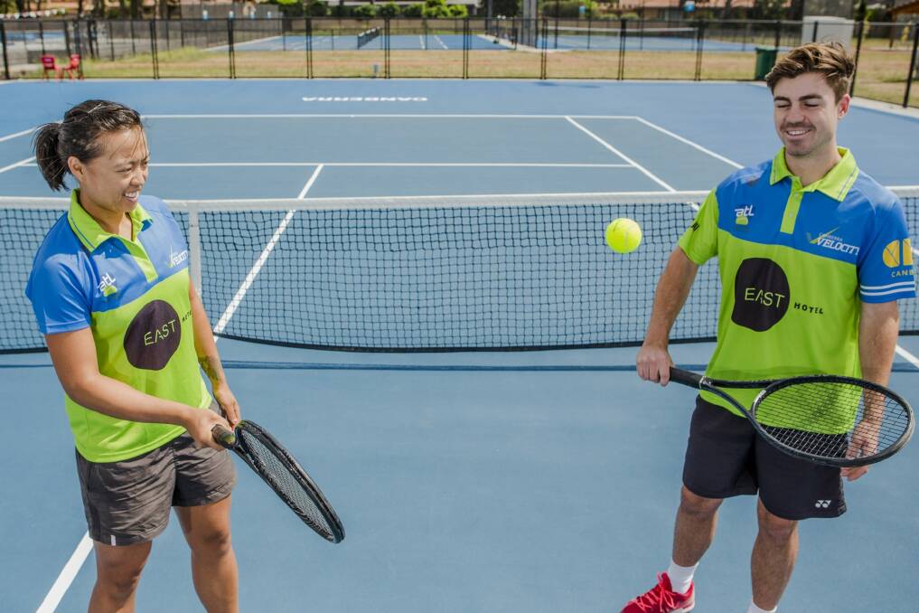 Alison Bai and James Frawley are having fun with their tennis. Photo: Jamila Toderas