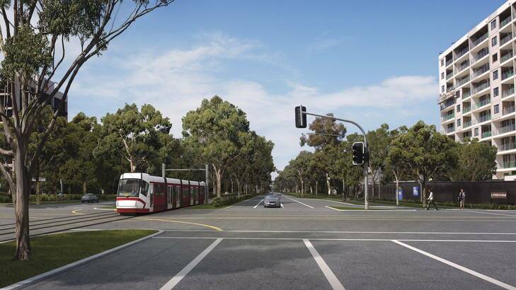 An an artist's impression of the proposed Canberra light rail. Photo: Supplied