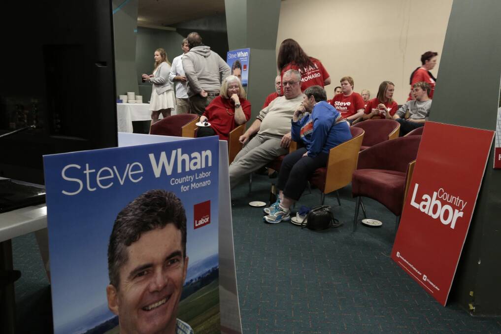 Labor Steve Whan supporters at the Queanbeyan Leagues Club. Photo: Jeffrey Chan