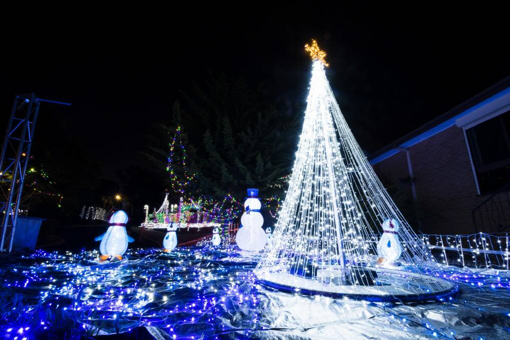 Christmas lights on Bissenberger Crescent.  Photo: Dion Georgopoulos