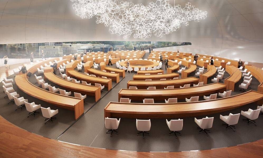 An artist's impression of the convention centre's  "centre for dialogue".
