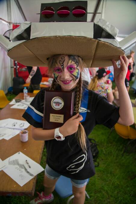 There will be face-painting and trophies awarded in categories such as Best Hat in the Kids' Club at Summernats 30. Photo: Matt Tomkins Photography