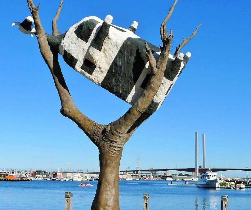 ''Cow up a Tree'' at Docklands. Photo: Thomas Schulze