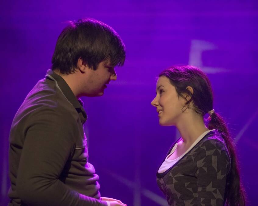 Daniel Steer, left,  and Kaitlin Nihill in <i>Next to Normal</i>.  Photo: Michael Moore