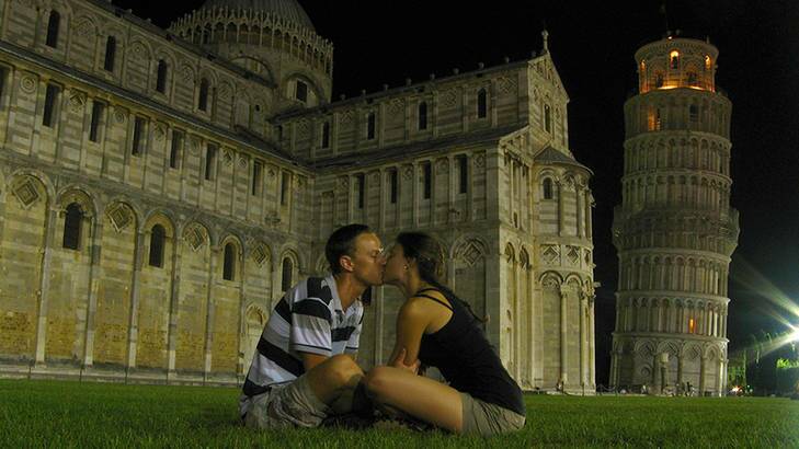 Linda Benton and David Rule at Pisa. Photo: Supplied