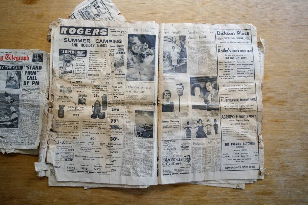 The Canberra Times newspaper dated January 5, 1966, included dedicated "Pages for Women".  Photo: Sitthixay Ditthavong