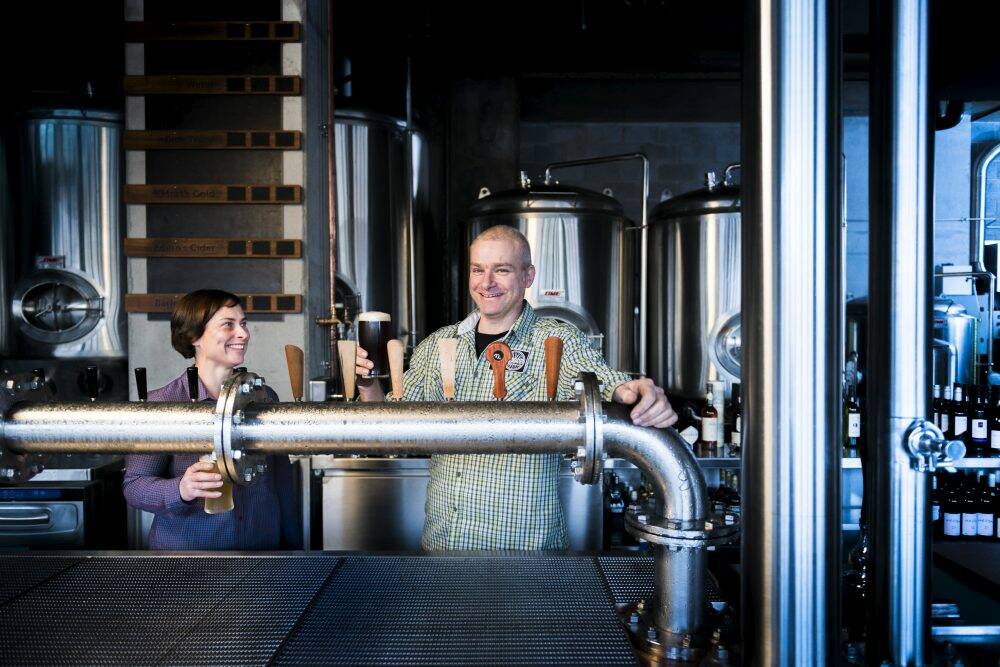 Inside BentSpoke Brewing Company in Braddon.  Photo: Rohan Thomson