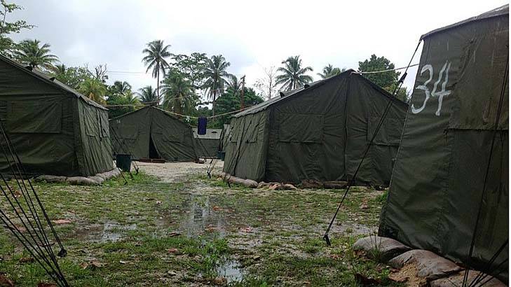 Tents set up at the camp for detainees. Photo: Supplied