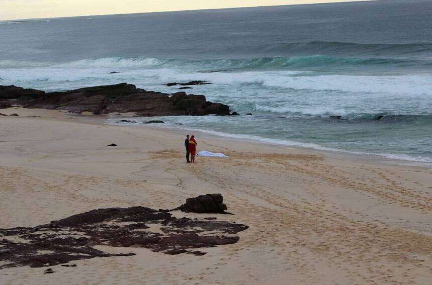 Quondola Beach is now a crime scene following a drowning death on Tuesday morning. Photo: Eden Magnet