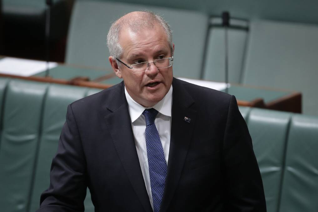 Treasurer Scott Morrison insists the government is committed to the right economic outcome. Photo: Alex Ellinghausen