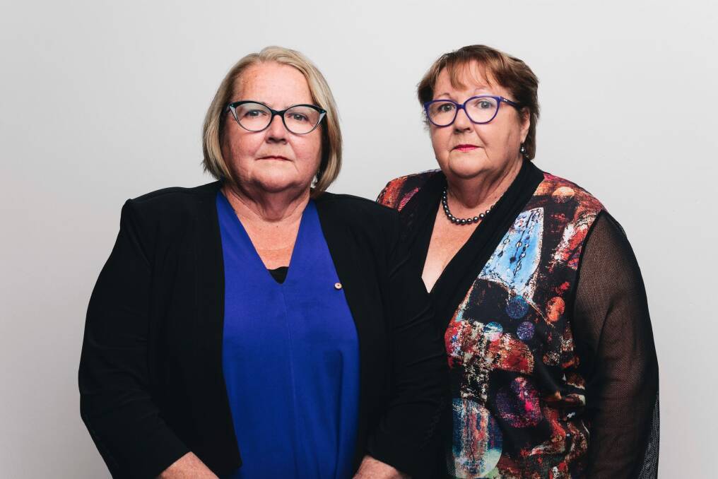 Identical twins Anne Lambert and Helen Goddard are concerned about what the government's new facial recognition technology could mean for them. Photo: Rohan Thomson
