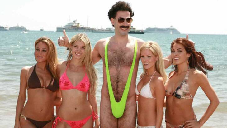 Sacha Baron Cohen sported a mankini in the film <i>Borat</i>.