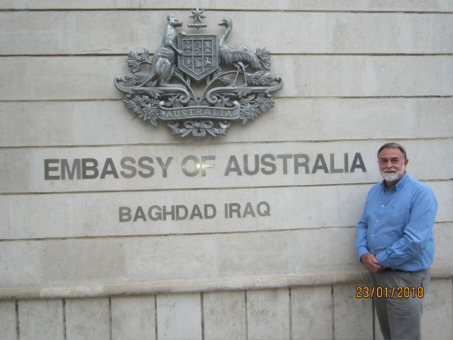 Greg Fletcher has been appointed a member of the Order of Australia for his work managing and maintaining facilities at the Australian embassy in Iraq. Photo: supplied
