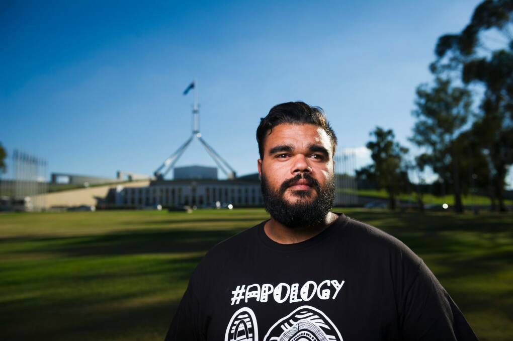 "It was overwhelming": Harry Williams at Parliament House.  Photo: Dion Georgopoulos