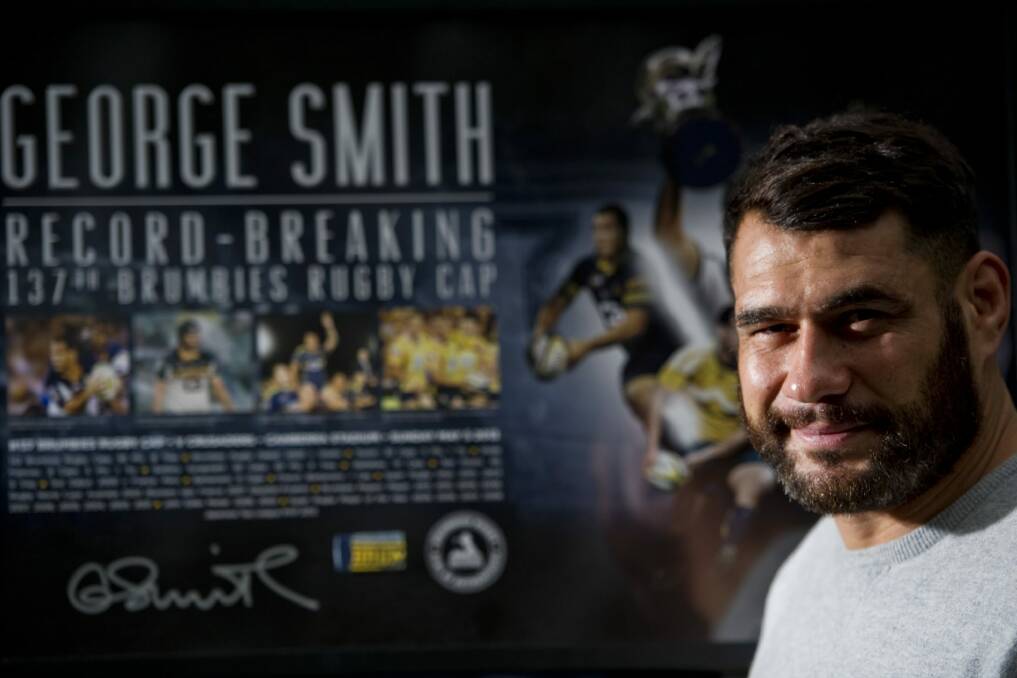 George Smith is a Brumbies record holder, but will play for Queensland this year. Photo: Jay Cronan