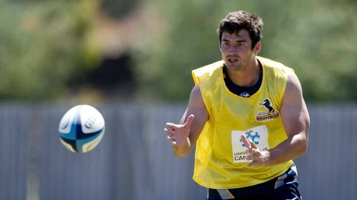 Lionel Cronje during Brumbies training at the AIS. Photo: Jay Cronan