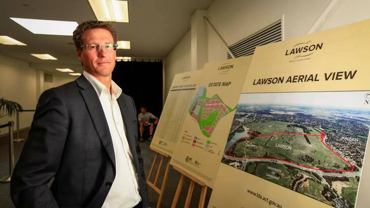 Land Development Agency conducted the auctions for the first residential release of land in Lawson today at Exhibition Park. Chris Reynolds, executive director of Land Development. Photo: Katherine Griffiths