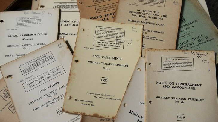 Some of the military doctrine   training pamphlets. Photo: Graham Tidy