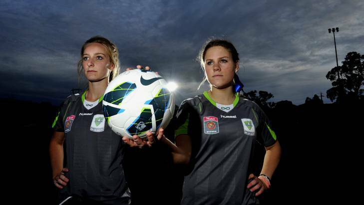 Grace Field and Sally Rojahn are likely to make their debuts for Canberra United on Saturday. Photo: Melissa Adams