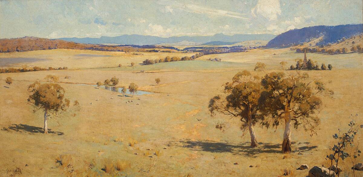 Penleigh Boyd, "The Federal Capital site", 1913, in "Capital and Country: the Federation years 1900-1914" at Canberra Museum and Gallery.  Photo: supplied